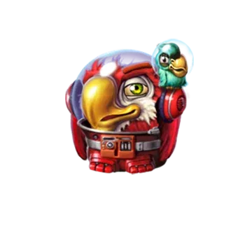 Pirots 4 red bird character in Lost in Space