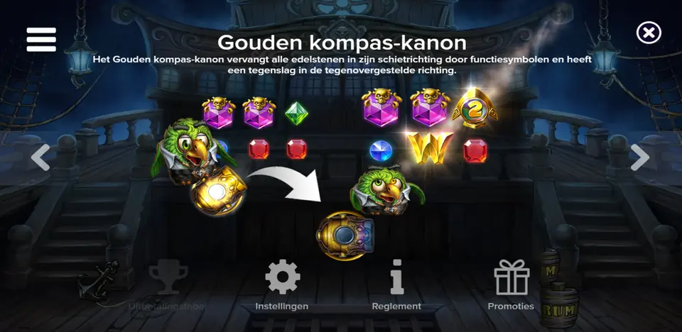 Overview of the feature symbols in Pirots 5 The Kraken: coins, wilds and transform symbols