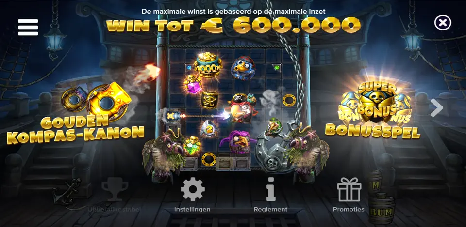 Gem payout table by level in Pirots 5 The Kraken